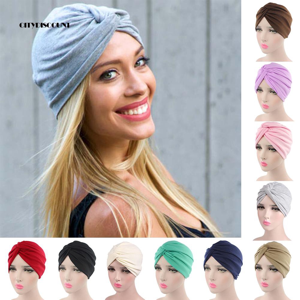 Mũ turban trùm đầu kiểu dáng thời trang dành cho nữ