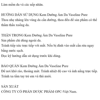Vaselin pure và dâu OPC