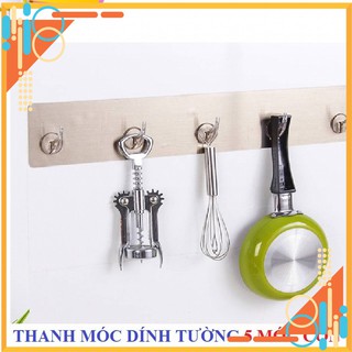THANH MÓC TREO QUẦN ÁO DÍNH TƯỜNG ĐA NĂNG 5 MÓC