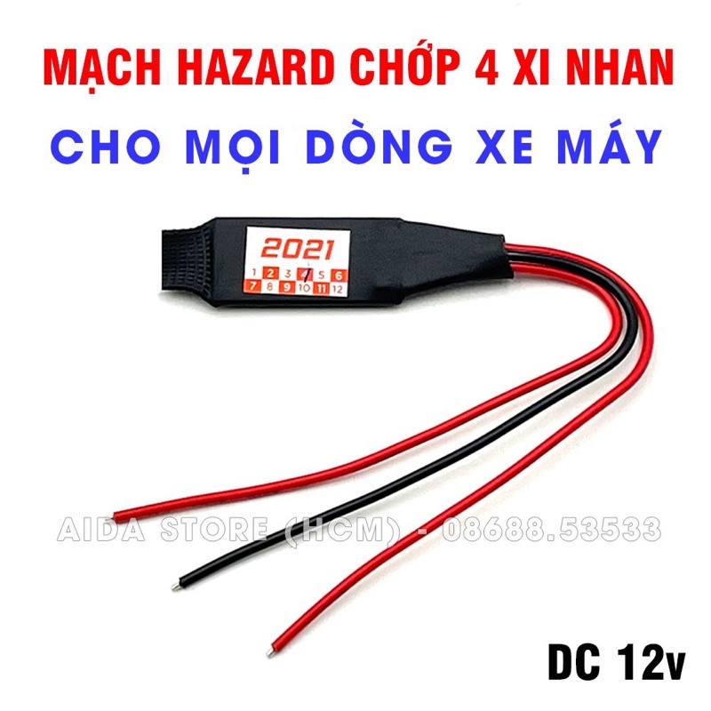 Mạch Hazard Chớp 4 Bóng Si Nhan Gắn Mọi Loại Xe