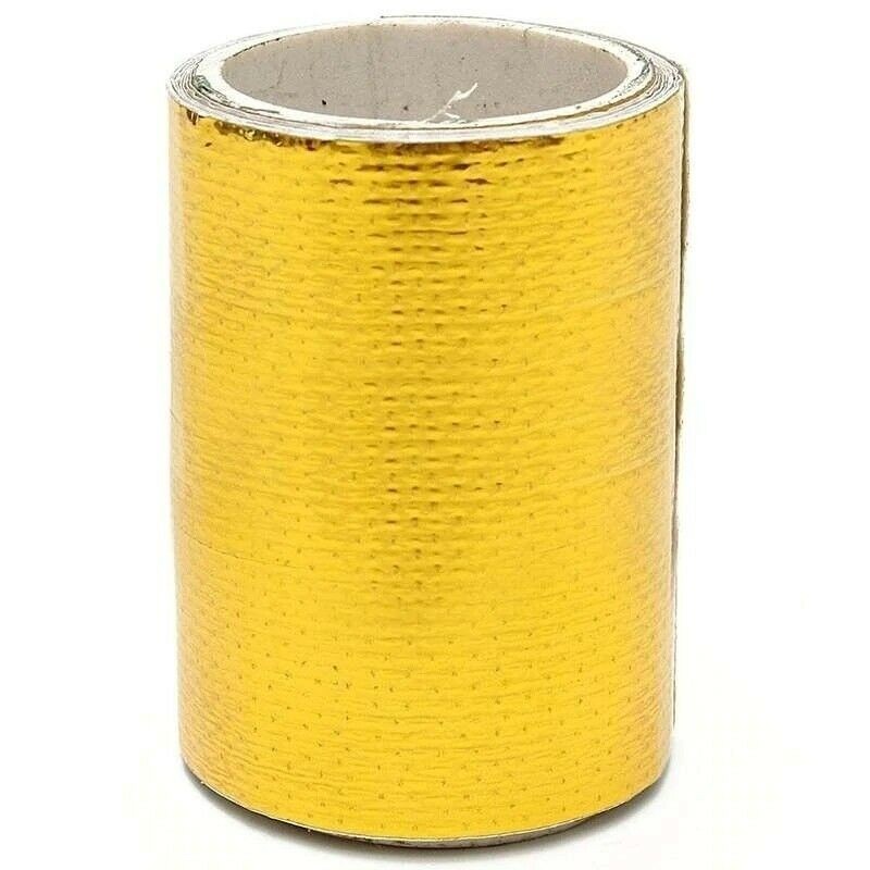 ⚡Hot Sale⚡Gold Thermal Exhaust Tape Air Intake Heat Insulation Shield Wrap Reflective Durable New-ISHOW