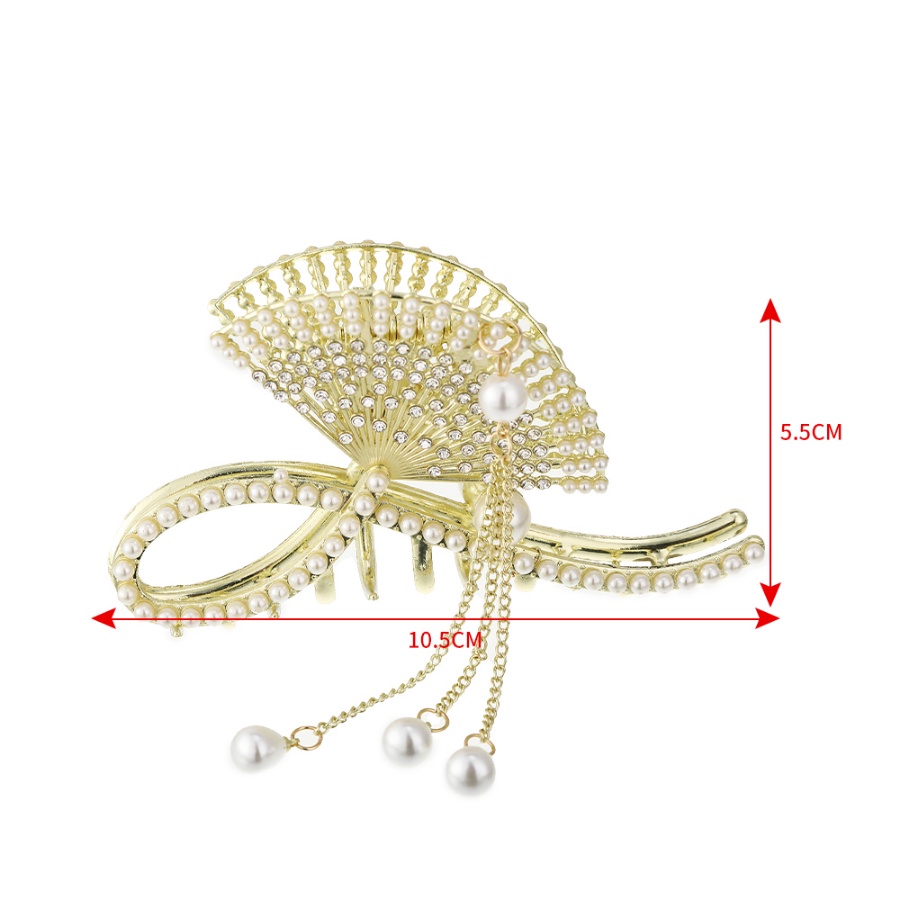 Kẹp Tóc Kim Loại Đính Đá Và Ngọc Trai Nhân Tạo Thời Trang