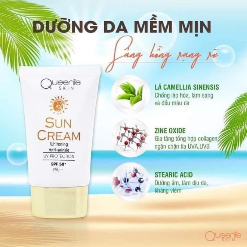 Kem Chống Nắng Queenie Skin Mẫu Mới - Kem Khánh Nắng Lý Hoá Queenie Skin Chính Hãng