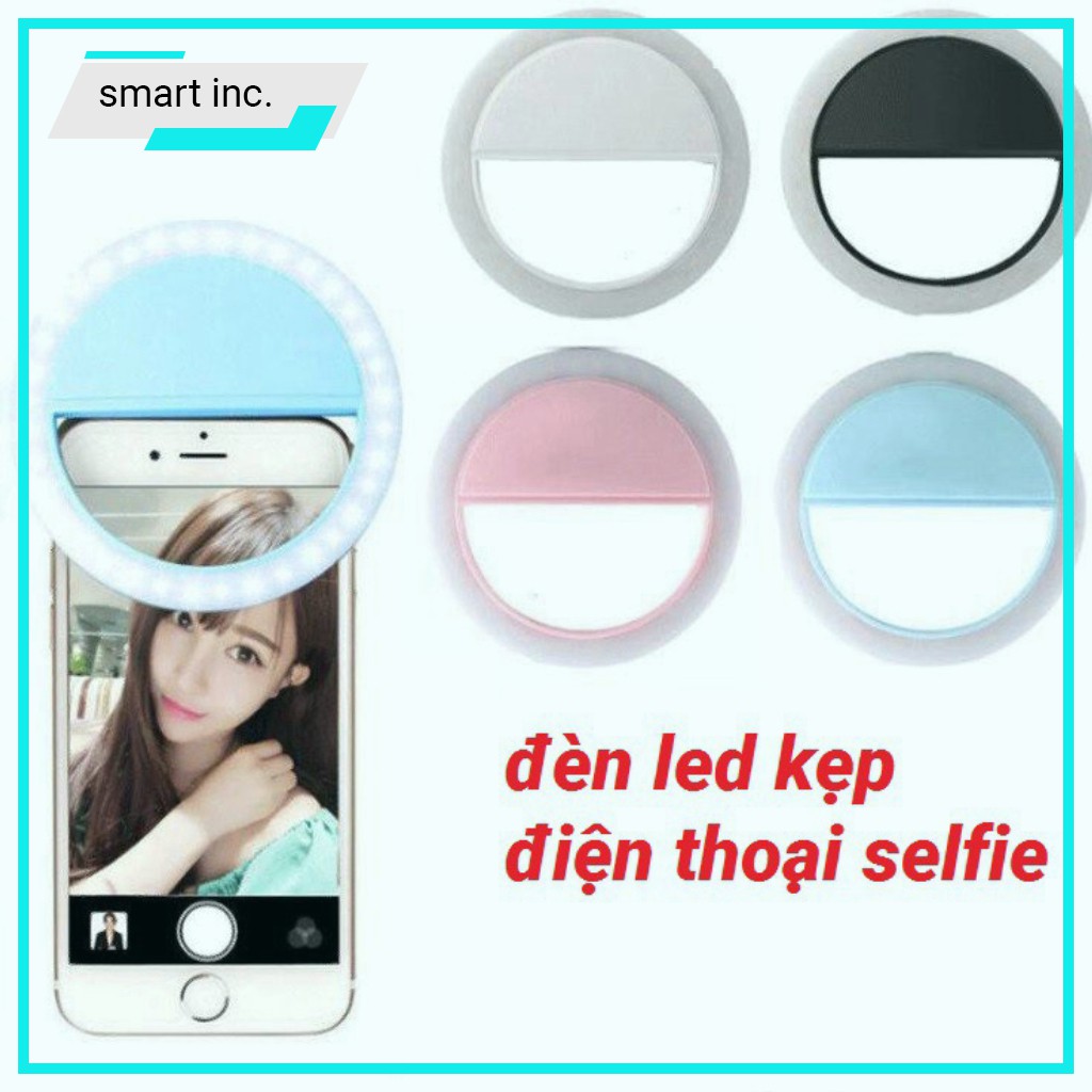 Đèn Led Selfie Tự Sướng Light Chụp Ảnh Ban Đêm Tối Siêu Sáng Đèn Kẹp Flash Điện Thoại Ipad Hỗ Trợ Chụp Hình Dùng Pin