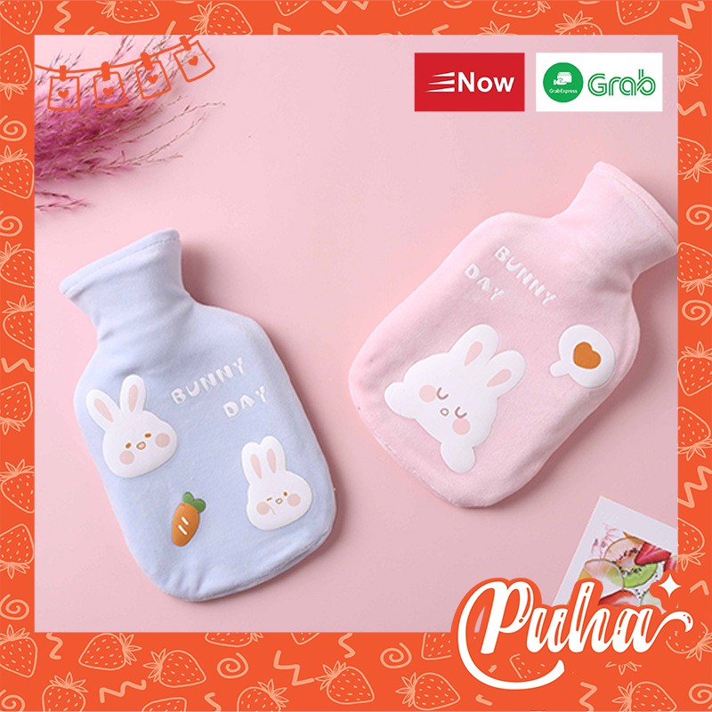 Túi nóng chườm bụng kinh Puha 350ml, túi sưởi ấm, đồ chườm bụng cho bạn gái.