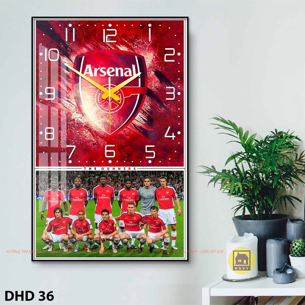 Đồng hồ Arsenal - phom chữ nhật