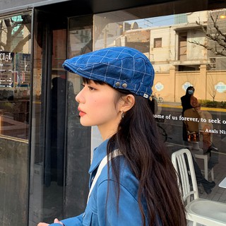 Nón Beret Denim Thời Trang Retro Cá Tính Trẻ Trung