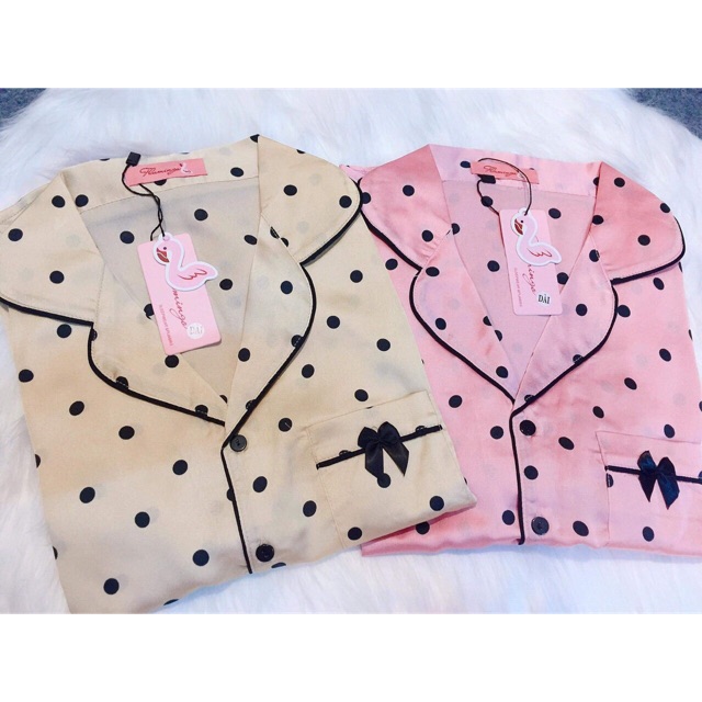 Đồ bộ lụa satin Flamingo