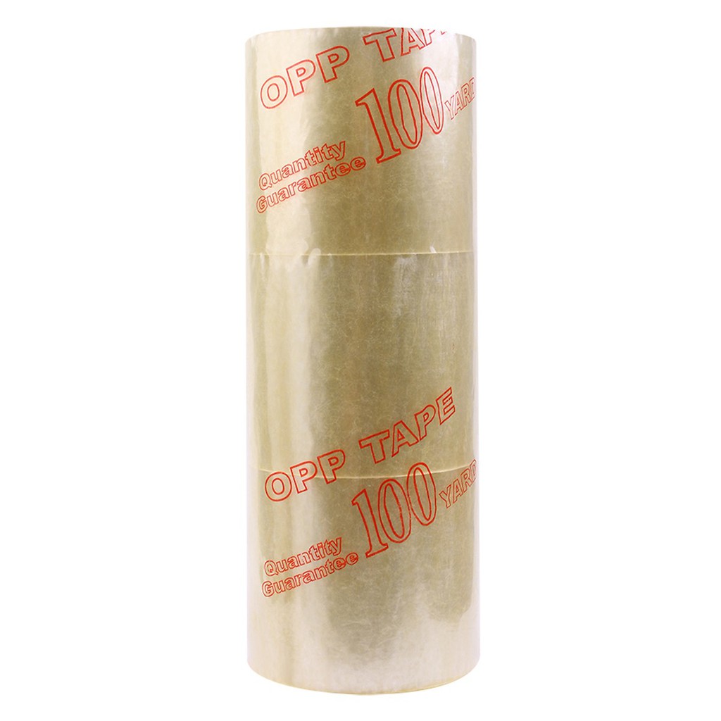 6 cuộn Băng keo trong loại lớn 100 yard, trọng lượng 1.000g / cây