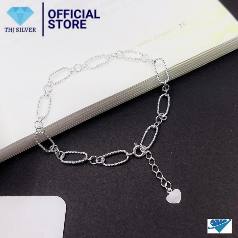 Lắc tay họng xoắn THj cá tính - chuẩn bạc ta
