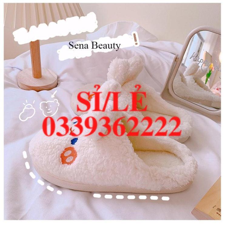 [ CHÍNH HÃNG ] Dép bông cao cấp đi trong nhà nam nữ đế cao su chống trơn trượt Sena Beauty