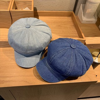 Mũ newsboy denim phong cách retro 80s