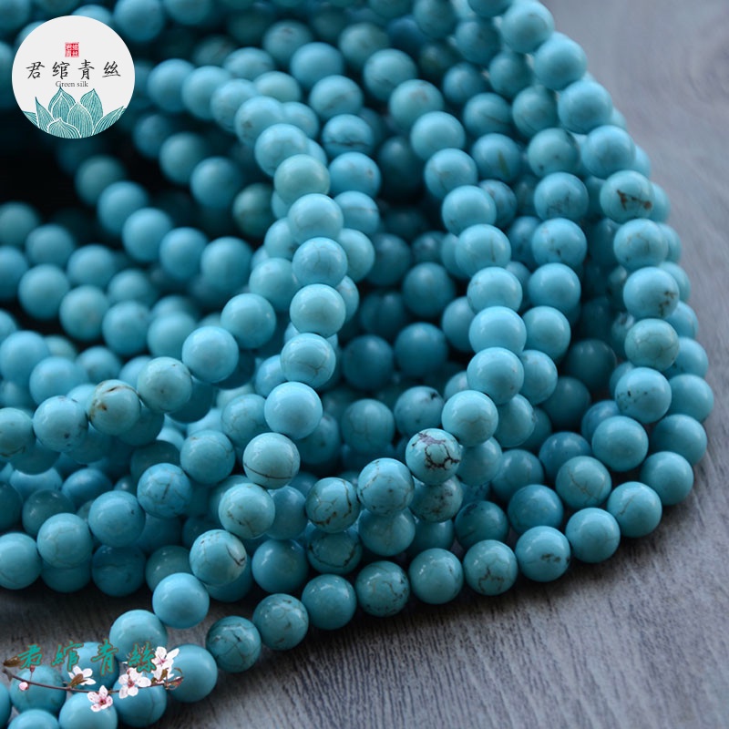 Chuỗi Hạt Ngọc Lam Tự Nhiên 4-12MM Dùng Làm Đồ Trang Sức Thủ Công