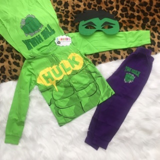 Bộ Hulk dài 3D kèm mặt nạ, áo choàng bé trai 11-30kg