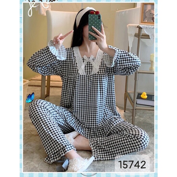 Bộ tiểu thư đồ mặc nhà BIGSIZE tay dài CR SD.B 15742 | WebRaoVat - webraovat.net.vn