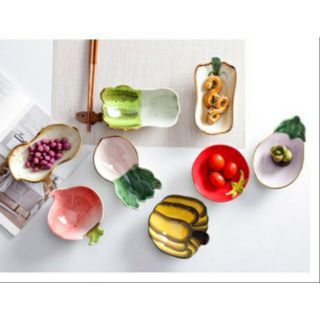 ĐĨA GIA VỊ hình củ cai, củ lac, củ hành, cà chua, sử bát tràng Bát Tràng 75k/1sp