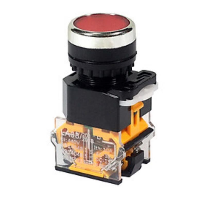 Công tắc nhấn chết,Nhấn khóa,Nhấn giữ có đèn,màu xanh và đỏ LA38/39 . điện áp sử dụng 220V