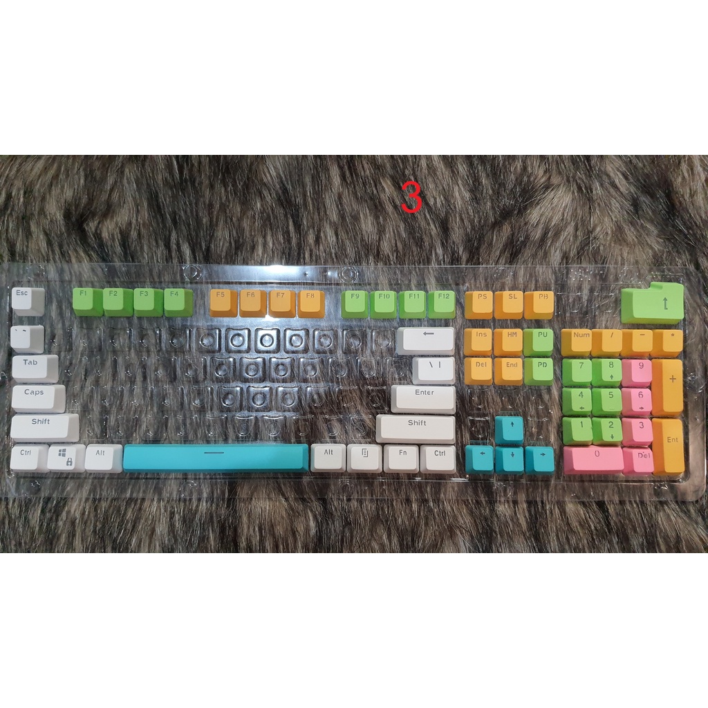 Keycap PBT xuyên led mix màu - bộ nút bàn phím cơ mix sẵn