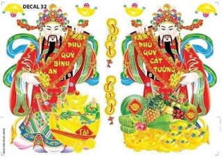 Decal trang trí Tết 2021