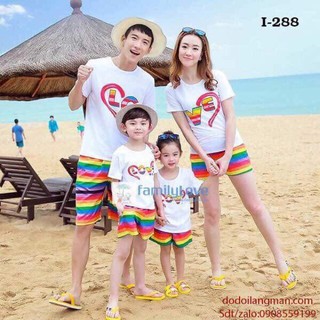 Áo gia đình chữ love chất cotton loại 1 đủ màu đủ size từ 5-100kg