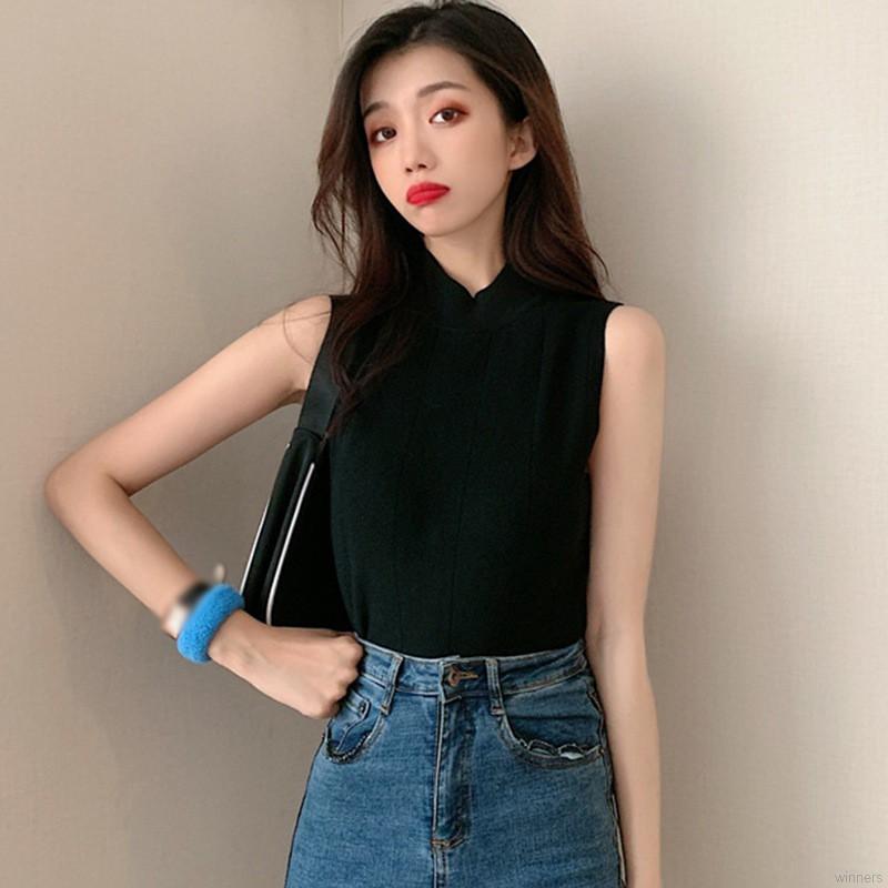 Áo Len Cổ Lọ Không Tay Màu Trơn Thời Trang Cho Nữ | BigBuy360 - bigbuy360.vn