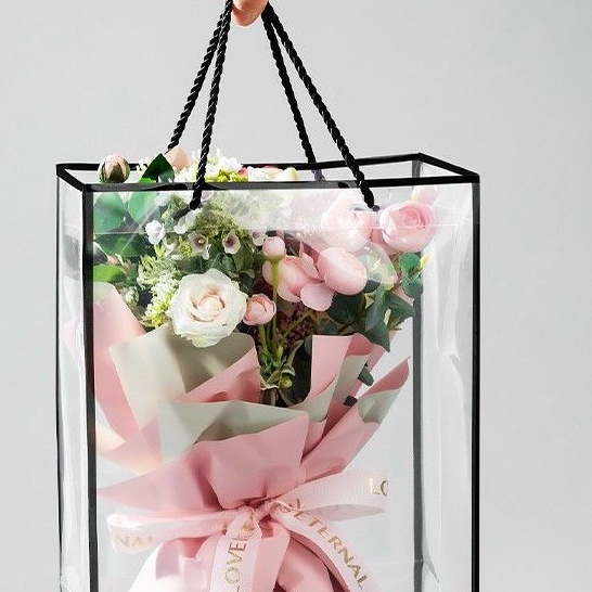 ( Rộng 25cm×cao 35cm)Túi kính trong suốt đựng hoa, quà tặng kích thước rộng 25cm× cao 35cm