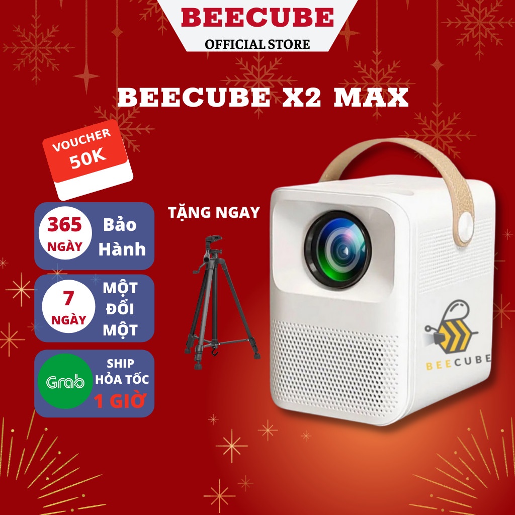 Máy Chiếu Mini BEECUBE Hệ Điều Hành Android + Kết nối Điện thoại + Full HD 1080 - Bảo Hành 12 Tháng