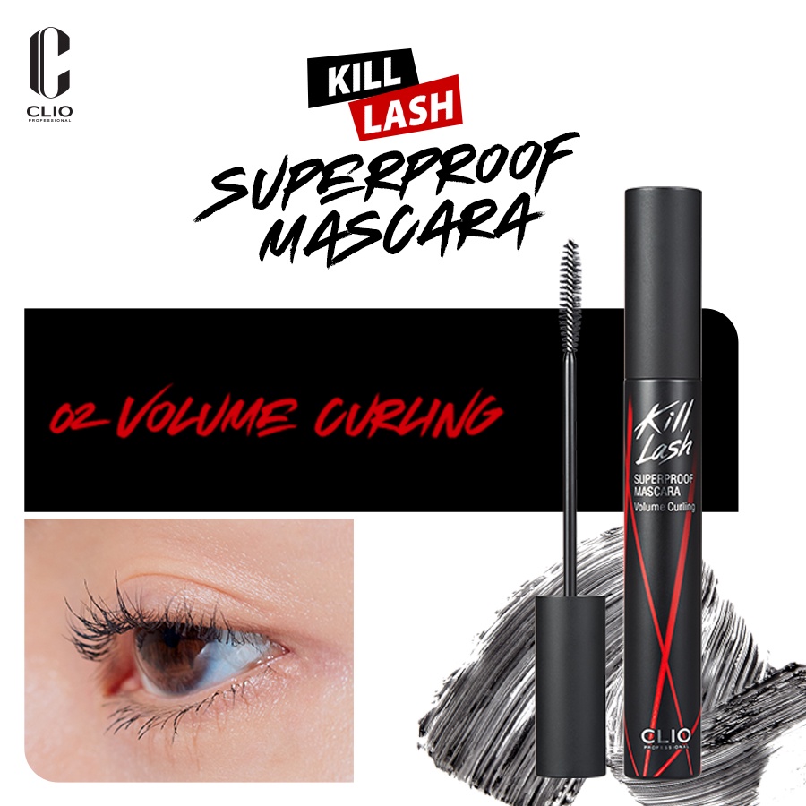 Mascara Làm Cong Mi, Chống Trôi Clio Kill Lash Superproof Mascara 7g