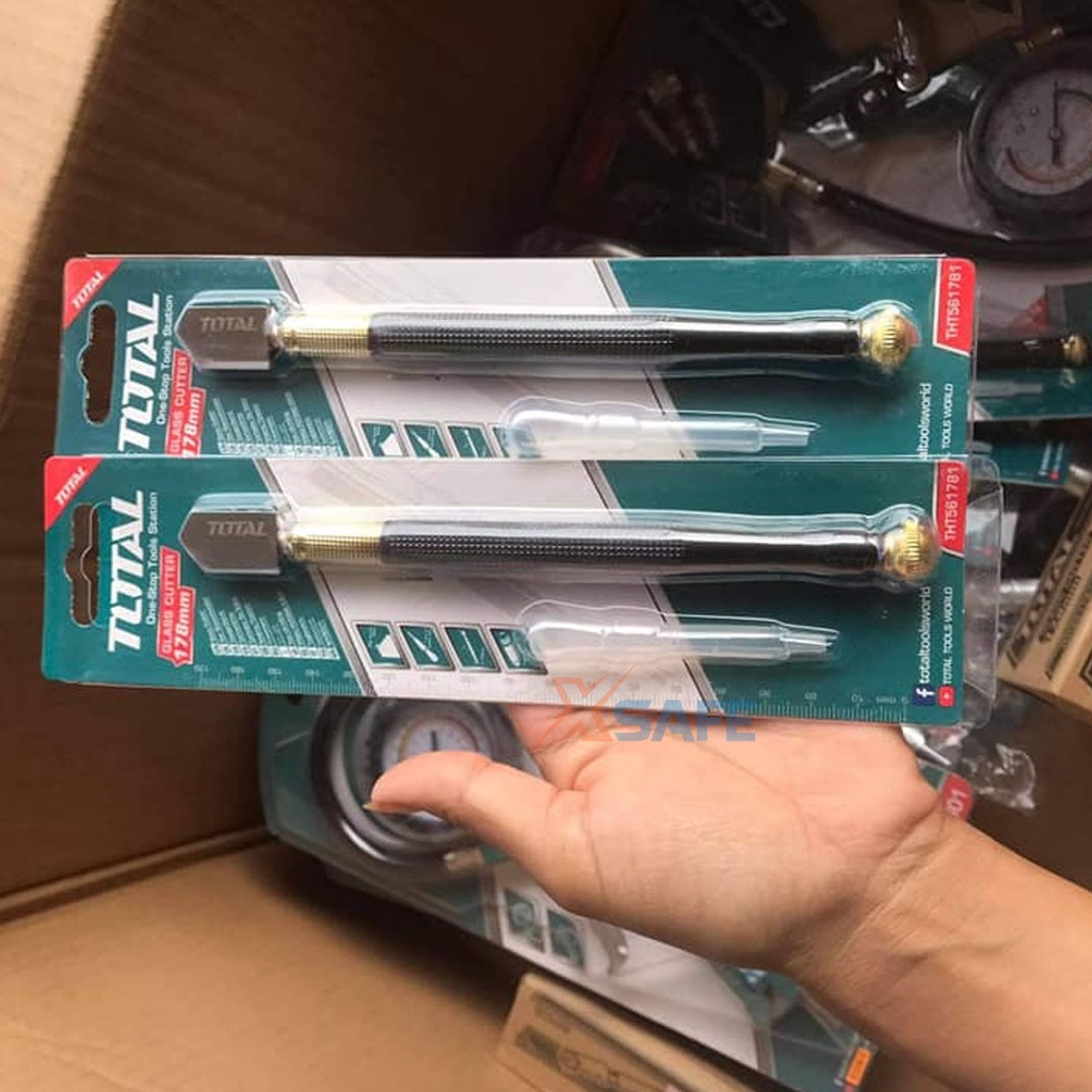 Dao cắt kính TOTAL THT561781 178mm Bút cắt kiếng hợp kim cao cấp chống rỉ sét lưỡi dao sắc bén, độ dài cắt lên đến 5000m