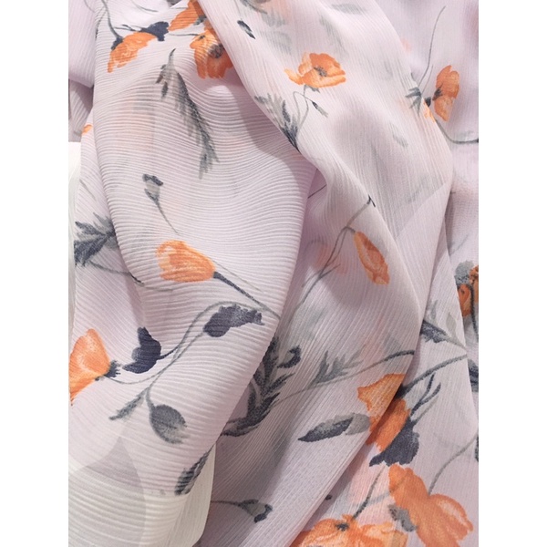 Voan gân/ chiffon gân