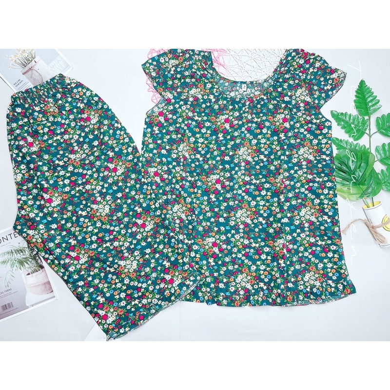 🌿Bộ tole lửng tay con mẫu hoa sang chảnh số 0 cực to (72-85kg)