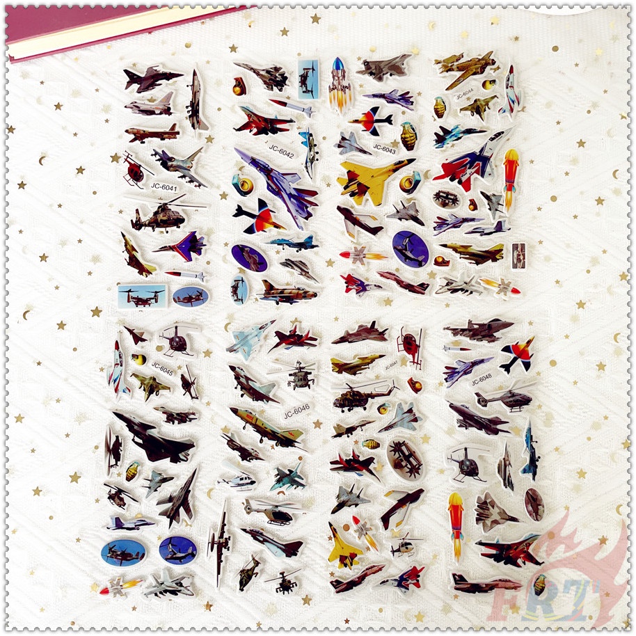 ❀ Sticker Dán Máy Bay Chiến Đấu Q-1 ❀ 1 Miếng Dán Bong Bóng 3D Bằng PVC Chống Nước