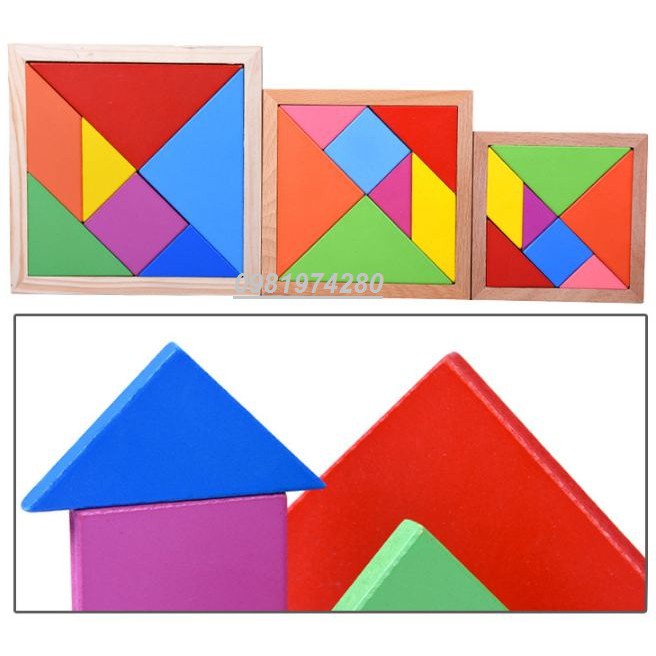 Đồ chơi ghép trí uẩn tangram size lớn cho bé