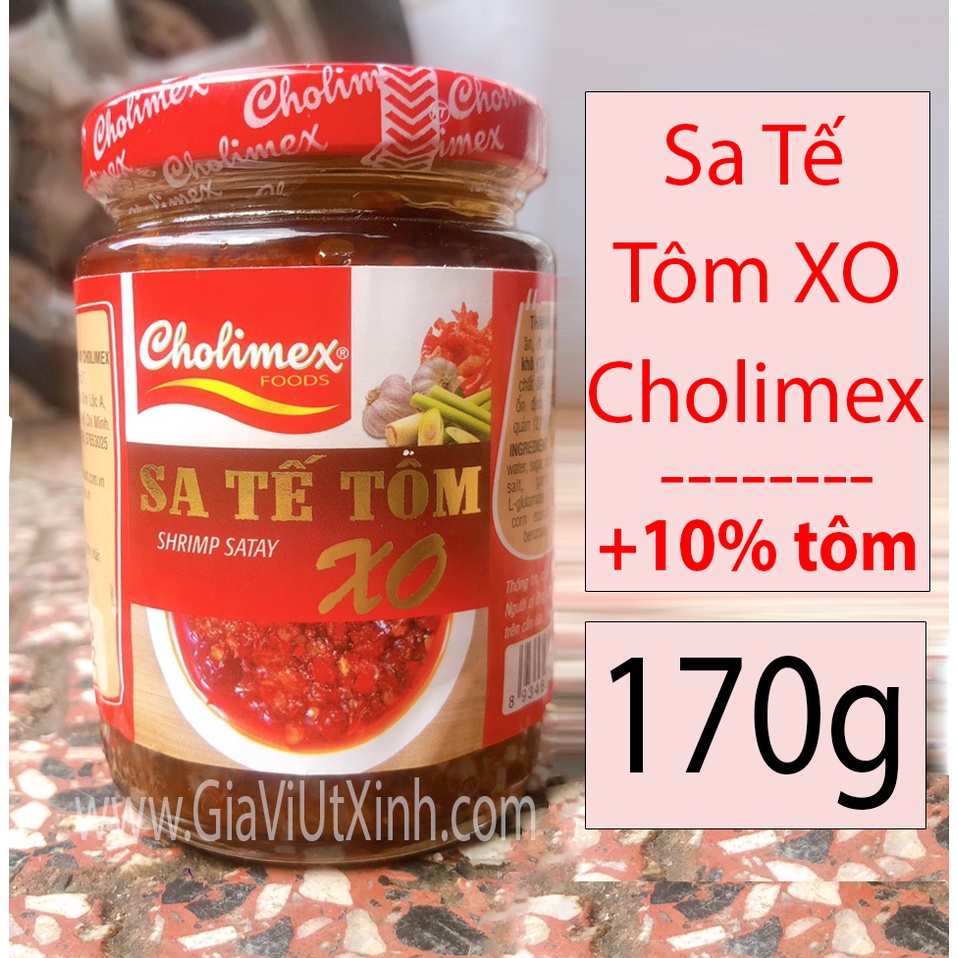 SA TẾ TÔM XO CHOLIMEX 170G - CHOLIMEX XO SHRIMP SATAY