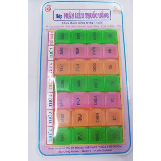 [Hỗ trợ livestream áp voucher] Hộp phân liều thuốc theo ngày/tuần - giúp nhớ liều thuốc - Đông Anh Pharmart