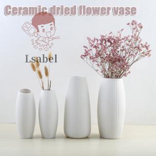 Lọ Hoa Sứ Màu Trắng Trang Trí Nhà Cửa