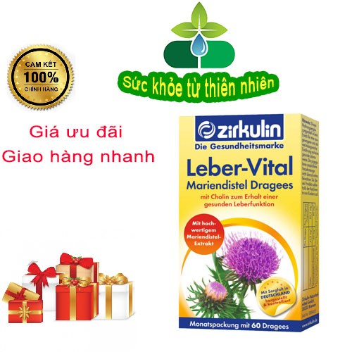 Zirkulin Leber Vital Viên Uống Giải Độc Gan, Tăng Cường Chức Năng Gan Chính Hãng Đức