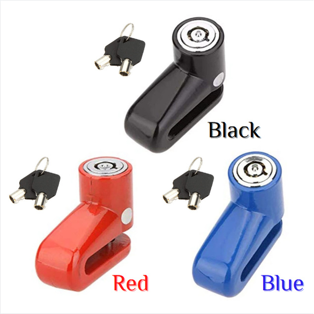 Bộ Khóa Phanh Đĩa 7mm Bằng Thép Chống Trộm 1 Ổ Khóa + 2 Chìa Cho Xe Đạp Leo Núi