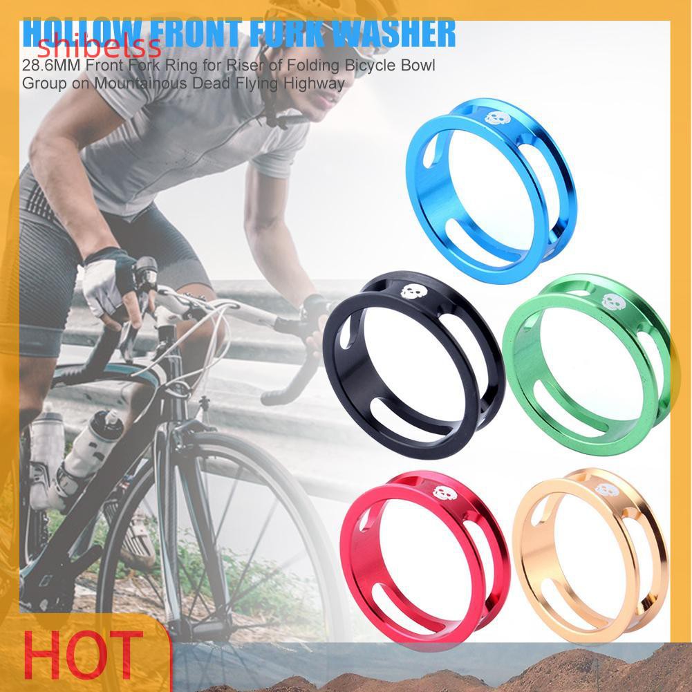 （ʚshibelss）Aluminum Alloy 28.6mm Fork Washer Bicycle Bowl Set Bike Fixed Gear Track