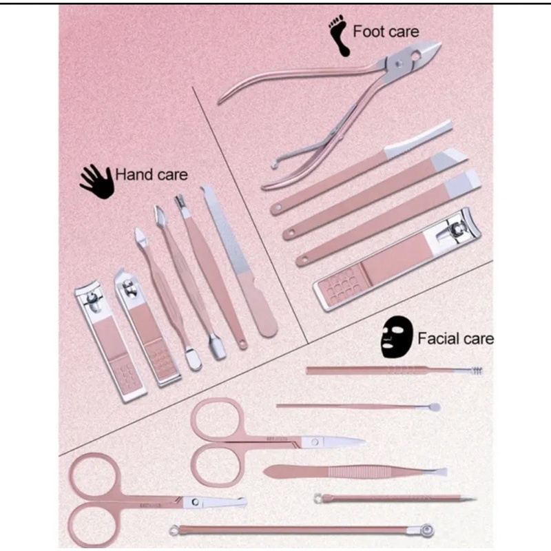 Bộ cắt tỉa móng chân móng tay vàng _ hộp 18 chi tiết