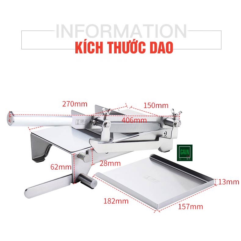 Dao Chặt Thịt Gà, Cắt Đa Năng, Thái Thịt Đông Lạnh, Thịt Bò, Rau Củ Quả KD0248, Thép 30CR13, BH 5 Năm, Đổi Lỗi 3 Năm