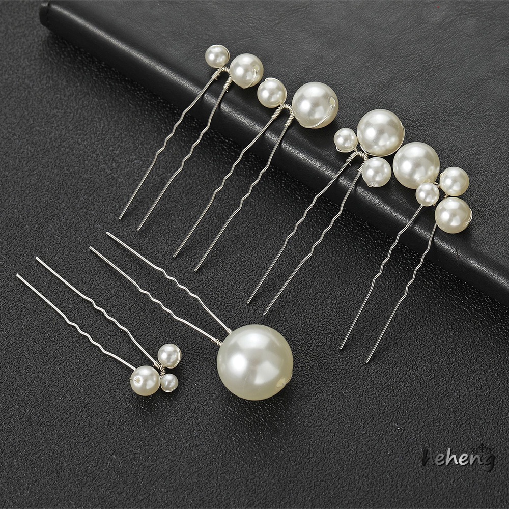 Bộ 6 Nĩa Cài Tóc Đính Ngọc Trai Giả Xinh Xắn Cho Phù Dâu