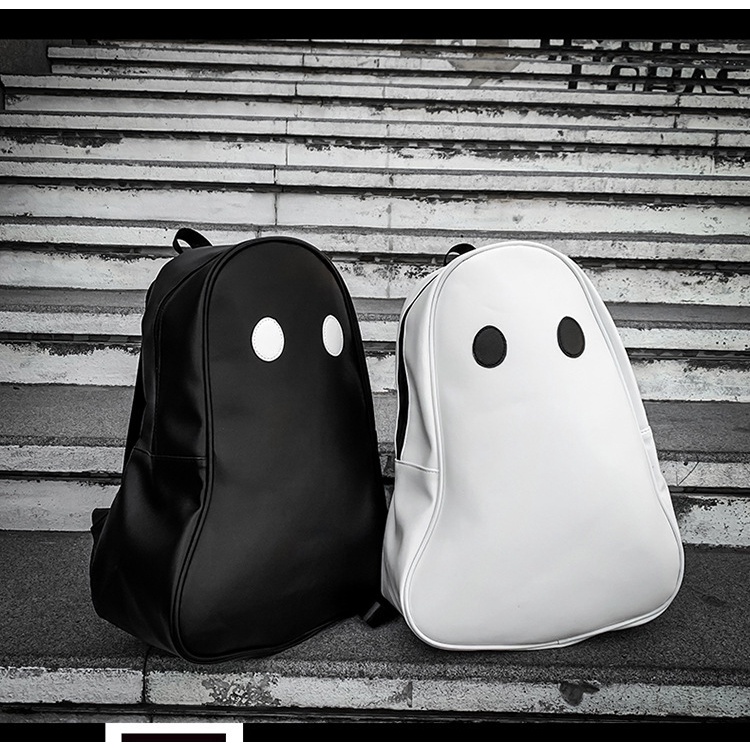 Balo Xinh Xinh the ghost chất da PU chống nước, thiết kế lạ mắt, đi học, đi chơi kiểu con ma