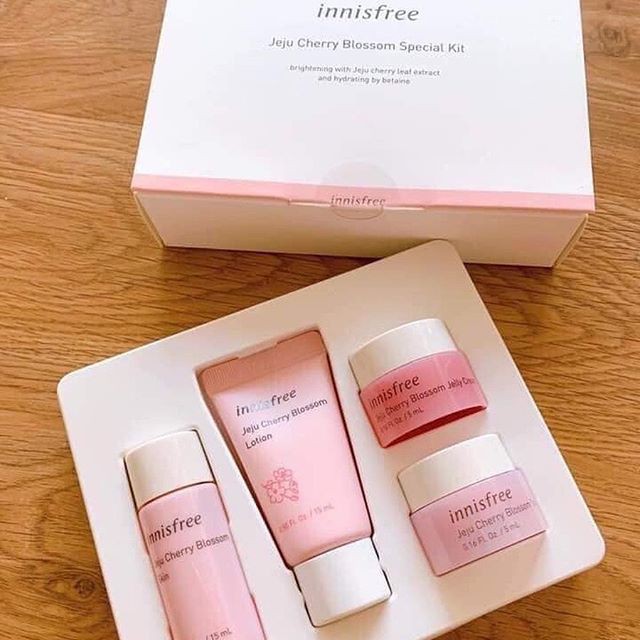 [Set mini] Kit dưỡng trắng Innisfree Jeju Cherry Blossom Special (4 items)