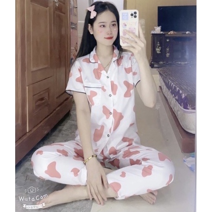 [Kate] Bộ pijama tay ngắn quần dài kate Size<60kg