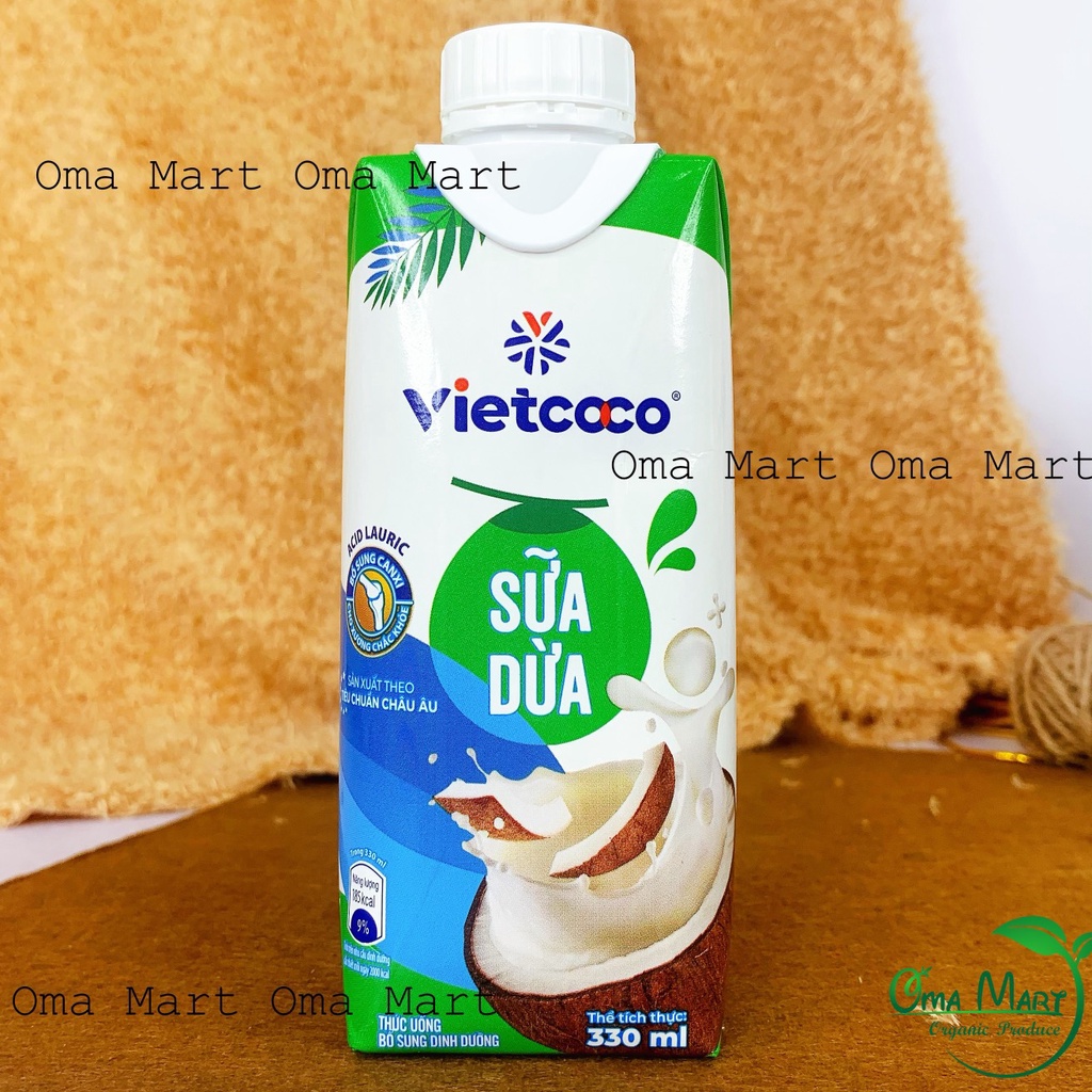 Sữa dừa Vietcoco 1 hộp 330ml siêu ngon (nguyên chất, socola)