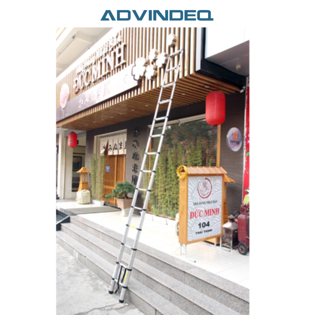 Thang nhôm rút gọn đơn 14 bậc Advindeq ADT214B 4.8m, Bảo hành 24 tháng chính hãng