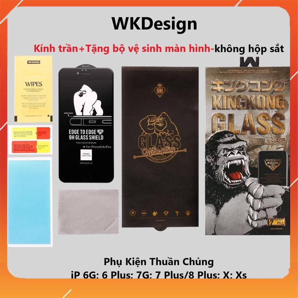 Kính Cường Lực 3D WK KingKong (KHÔNG HỘP) dành cho Iphone các dòng