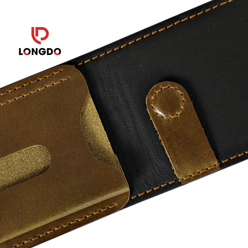 Ví sen 5 màu ô liu - Ví sen nam - Cam kết 100% da bò thật - Bảo hành 5 năm - Thương hiệu uy tín Longdo Leather