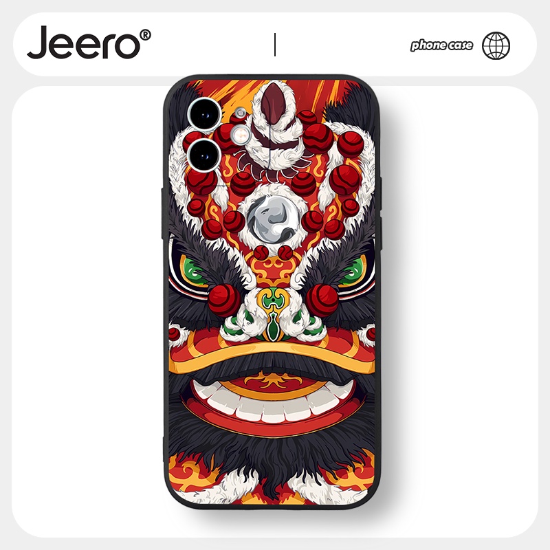 Ốp Điện Thoại JEERO Mềm dễ thương đẹp độc lạ đen nam Cho iPhone 14 13 12 11 Pro Max SE 2020 X XR XS 8 7 ip 6S 6 Plus kute HFF1707